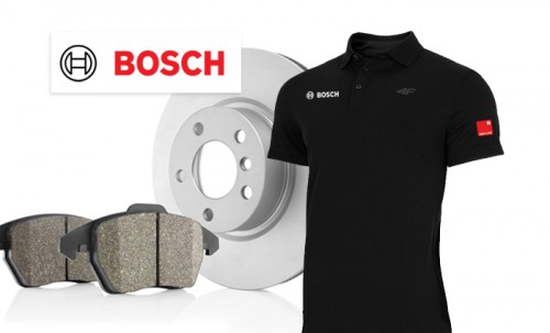 Odbierz koszulkę polo za zakup klocków i tarcz hamulcowych Bosch